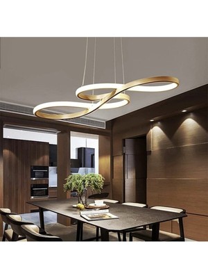 Woodhub A Modern Sarkıt Power LED Avize Concept Ürün Gold Sarı Gün Işığı