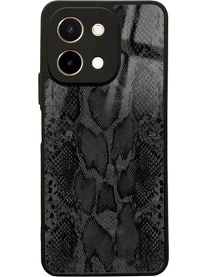 S-Case Vivo Y28 Yılan Derisi Tasarımlı Glossy Telefon Kılıfı