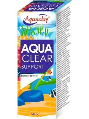 Aquaclay Clear Support 50 cc Akvaryum Suyu Berraklaştırıcı