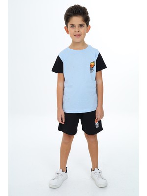 Toontoy Erkek Çocuk Baskılı Şortlu Takım