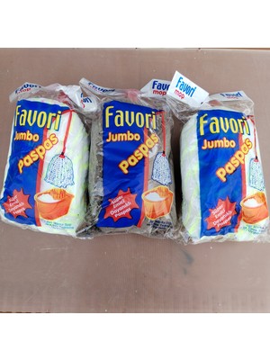 Favori 3 Adet 4 Katlı Jumbo Süper Emici Mikrofiber Havlu Vileda Paspas Mop Xl Yedek Ucu