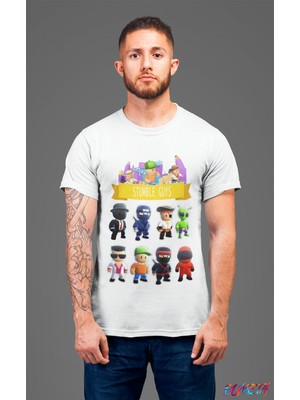Bumeta Stumble Guys All Karakter  Tişört T-Shirt