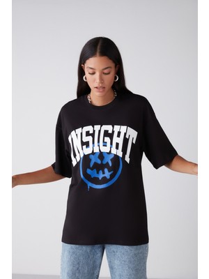 Insıght Oversize Siyah T-Shirt