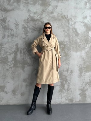 Asur Boutique Asur Butik Kadın Su Itici Trençkot (Ürün Geniş Kesimdir.bir Beden Küçük Alınız.)
