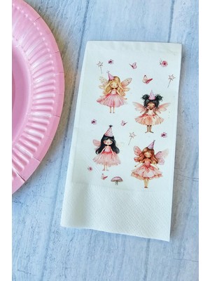 Pekshop Peri Kızları Desenli Peri Kızı Konsept Baskılı Peçete 20'li