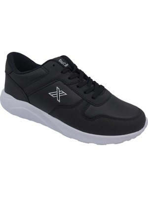 Luttoon 4154-24 Deri Anatomik Hafıza Taban Kadın Sneaker Siyah Beyaz