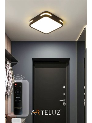 Woodhub Kare Model Modern Plafonyer Avize (30 x 30  cm )
