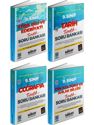 Miray Yayınları 2025 9. Sınıf Sözel Tematik Soru Bankası 4 Kitap