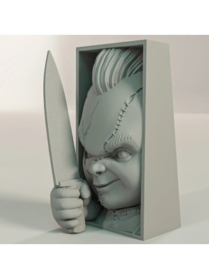 3D Layer Craft Chucky Kitap Tutucu Dekor