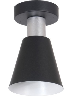 Woodhub Pancu Modern Tasarım Cafe Mutfak Hol Salon Alçak Tavan Siyah Renk Metal Tekli Avize