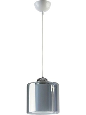 Woodhub Modern Tasarım Füme Çift Camlı Salon - Mutfak Tekli Avize