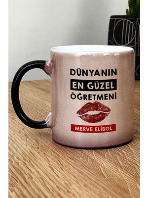 Hedizu Kişiye Özel Dünyanın En Güzel Öğretmeni Kupa Bardak Sihirli Öğretmenler Günü Hediyesi