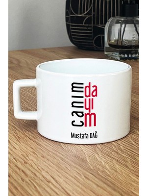 Hedizu Kişiye Özel Canım Dayım Lüks Fincan Beyaz  Dayıya Doğum Günü Hediyesi