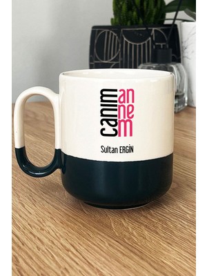 Hedizu Kişiye Özel Canım Annem Pro Kupa Bardak Siyah Anneler Günü Doğum Günü Hediyesi