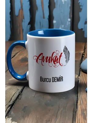 Hedizu Kişiye Özel Avukat Kupa Bardak Mavi Avukatlar Günü Hediyesi