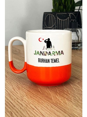 Hedizu Kişiye Özel Jandarma Asker Pro Kupa Bardak Turuncu Jandarmalar Günü Hediyesi