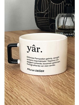 Hedizu Kişiye Özel Sevgiliye Hediye Lüks Fincan Siyah Sevgililer Günü Yıl Dönümü Hediyesi