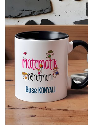Hedizu Kişiye Özel Matematik Öğretmeni Kupa Bardak Siyah Öğretmenler Günü Hediyesi