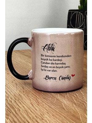 Hedizu Kişiye Özel Ablaya Hediye Kupa Bardak Sihirli Ablaya Doğum Günü Hediyesi