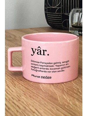 Hedizu Kişiye Özel Sevgiliye Hediye Pastel Fincan Pembe Sevgililer Günü Yıl Dönümü Hediyesi
