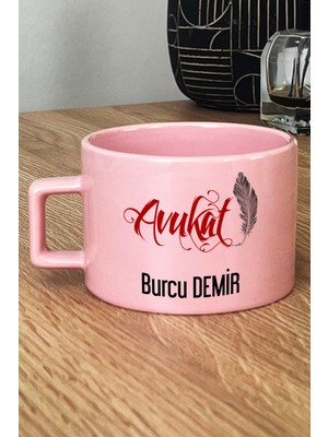 Hedizu Kişiye Özel Avukat Pastel Fincan Pembe Avukatlar Günü Hediyesi