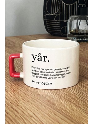 Hedizu Kişiye Özel Sevgiliye Hediye Lüks Fincan Turuncu Sevgililer Günü Yıl Dönümü Hediyesi
