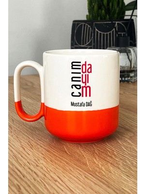 Hedizu Kişiye Özel Canım Dayım Pro Kupa Bardak Turuncu Dayıya Doğum Günü Hediyesi