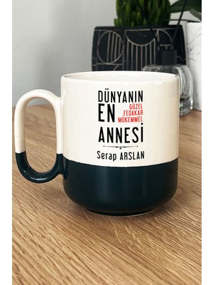 Hedizu Kişiye Özel Anneye Hediye Pro Kupa Bardak Siyah Annelere Doğum Günü Hediyesi