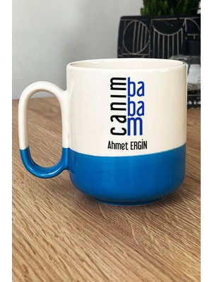 Hedizu Kişiye Özel Canım Babam Pro Kupa Bardak Mavi Babalar Günü Doğum Günü Hediyesi