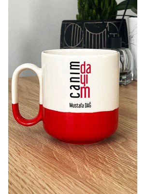 Hedizu Kişiye Özel Canım Dayım Pro Kupa Bardak Kırmızı Dayıya Doğum Günü Hediyesi