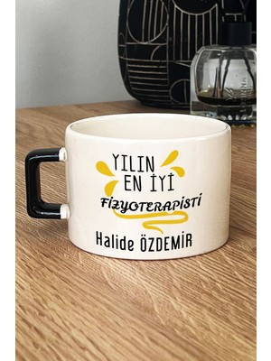 Hedizu Kişiye Özel Yılın En Iyi Fizyoterapisti Lüks Fincan Siyah Tıp Bayramı Hediyesi