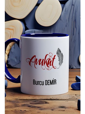Hedizu Kişiye Özel Avukat Kupa Bardak Lacivert Avukatlar Günü Hediyesi