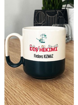 Hedizu Kişiye Özel Diş Hekimi Pro Kupa Bardak Siyah Diş Hekimleri Günü Hediyesi