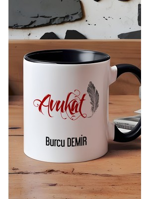 Hedizu Kişiye Özel Avukat Kupa Bardak Siyah Avukatlar Günü Hediyesi