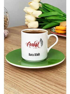 Hedizu Kişiye Özel Avukat Türk Kahvesi Fincanı Yeşil Avukatlar Günü Hediyesi