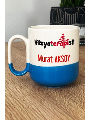 Hedizu Kişiye Özel Fizyoterapist Pro Kupa Bardak Mavi Isme Özel Tıp Bayramı Hediyeleri
