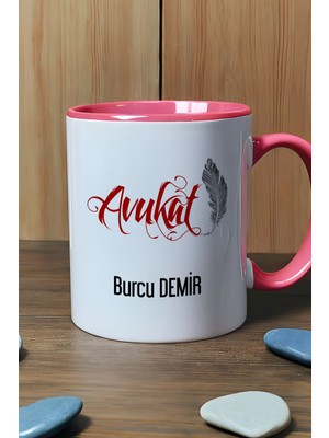 Hedizu Kişiye Özel Avukat Kupa Bardak Pembe Avukatlar Günü Hediyesi