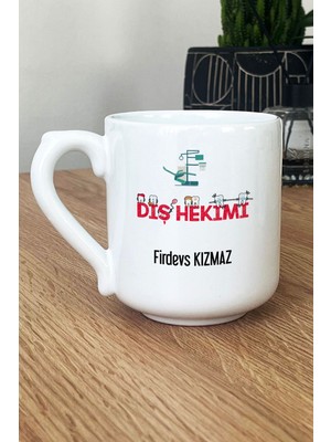 Hedizu Kişiye Özel Diş Hekimi Kupa Bardak Oval Diş Hekimleri Günü Hediyesi
