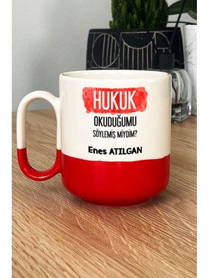 Hedizu Kişiye Özel Avukata Hediye Pro Kupa Bardak Kırmızı Hukuk Okuduğumu Söylemiş Miydim