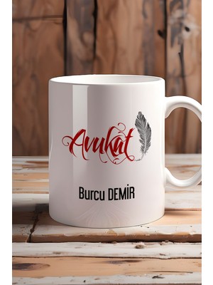 Hedizu Kişiye Özel Avukat Kupa Bardak Beyaz Avukatlar Günü Hediyesi