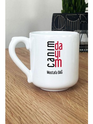 Hedizu Kişiye Özel Canım Dayım Kupa Bardak Oval Dayıya Doğum Günü Hediyesi