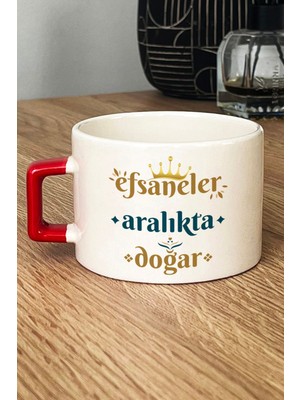 Hedizu Efsaneler Aralıkta Doğar Lüks Fincan Kırmızı Yay Burcu Doğum Günü Hediyesi