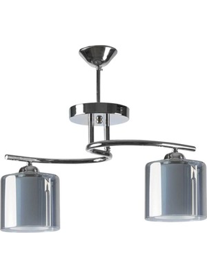 Woodhub Fuji Modern Çiftcam Salon - Mutfak - Yatak Odası 2 Li Avize