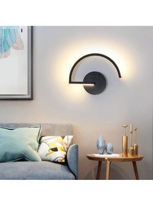 Avize Siyah Modern Günışığı Ledli Aplik