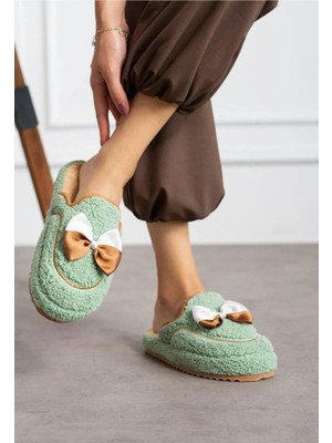 Behtah Kundura Kadın Fiyonklu Lohusa Doğum Sonrası Kaymaz Hafif Tabanlı Ev Terliği Tüylü Terlik Çeyiz Bohça