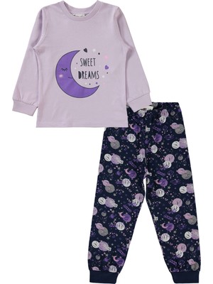 Civil Girls Kız Çocuk Pijama Takımı 2-5 Yaş Nazik Lavanta