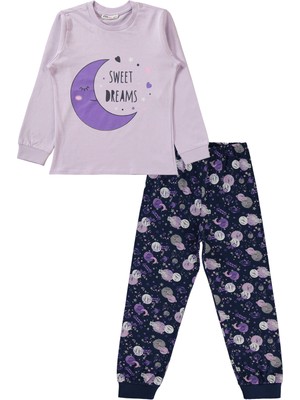 Civil Girls Kız Çocuk Pijama Takımı 6-9 Yaş Nazik Lavanta