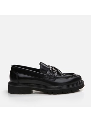 Master's Masters 02ayh292620a100  Deri Siyah Erkek Loafer