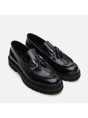 Master's Masters 02ayh292620a100  Deri Siyah Erkek Loafer