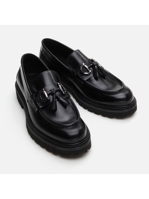 Master's Masters 02ayh292620a100  Deri Siyah Erkek Loafer